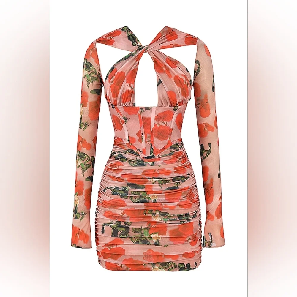 Rose Print 'Adanna' House of CB- XS - Picture 7 of 13